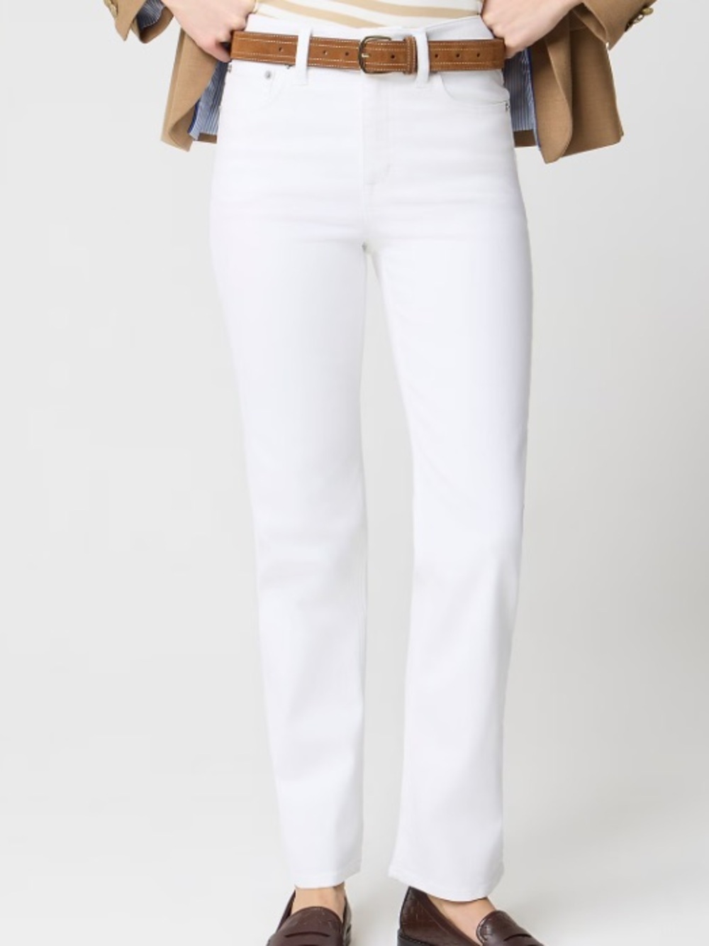 J crew Mid-rise straight jean in all-day stretch